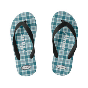 Jungs Karierte Flip-Flops HAMbWG Kid's Flip Flops