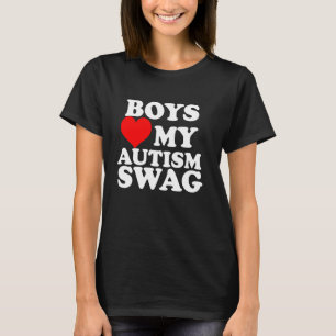 Jungs Liebe mein Autismus schweben T-Shirt