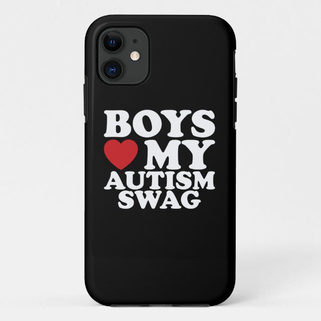 Jungs Liebe Mein Autismus Wackelbewusstsein Herz Case-Mate iPhone Hülle (Rückseite)