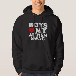 Jungs Liebe Mein Autismus Wackelbewusstsein Herz Hoodie
