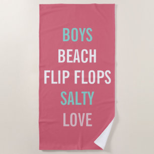 Jungs lieben Sommer Nantucket Red Pool Beach Handt Strandtuch