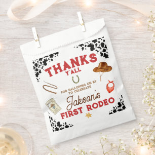 Jungs mein erster Rodeo Cowboy 1. Geburtstag Geschenktütchen
