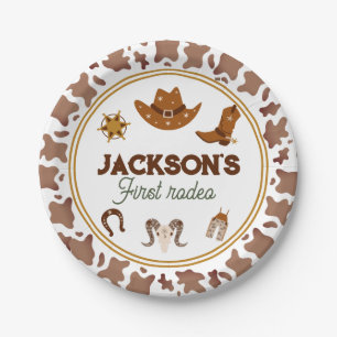 Jungs mein erster Rodeo Cowboy 1. Geburtstag Pappteller