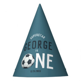 Jungs Modern Blue Sports Kinder 1 Geburtstag Partyhütchen