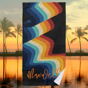 Jungs modern farbenfroh, trendy Retro Strandtuch