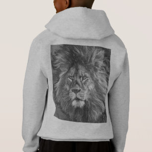 Jungs Moderne Hoodies Back Print Animal Lion Face