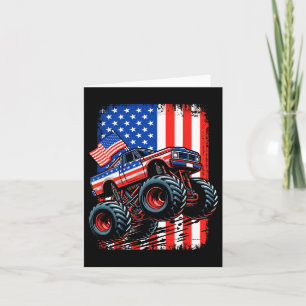 Jungs Monster Truck USA Flaggenmonster Truck 4. J Karte