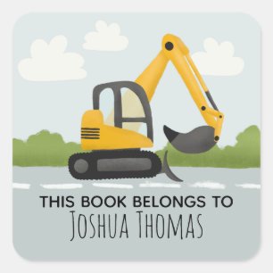Jungs Niedlich dieses Buch gehört zum Buchzeichen Quadratischer Aufkleber