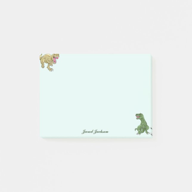 Jungs Niedlich Funny Animal Dinosaurier Post-it Klebezettel (Vorderseite)