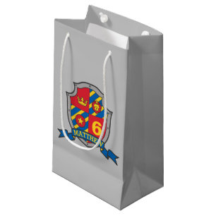Jungs Ritter Schild Name 6. Geburtstag Kleine Geschenktüte