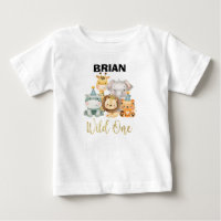 Jungs Safari Animal Wild Ein Geburtstag Shirt