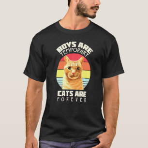 Jungs sind vorübergehend Katzen sind für immer Vin T-Shirt