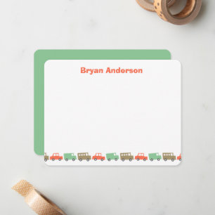 Jungs Spielzeug Spaß Niedliche Retro Transport Kid Mitteilungskarte