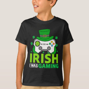Jungs St Patricks Day Videospiel Irisch Ich war Ga T-Shirt