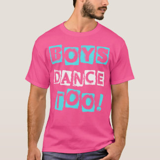 Jungs tanzen zu trendy Block Schriftart Stach Ball T-Shirt