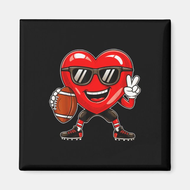 Jungs Valentinstag Herbst Fußball Boys Gi Magnet (Vorne)