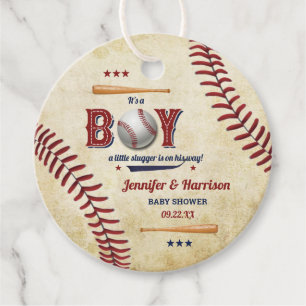 Jungs Vintag Baseball Baby Dusche Geschenkanhänger