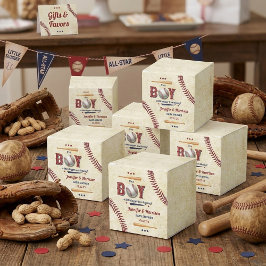 Jungs Vintag Baseball Baby Dusche Geschenkschachtel