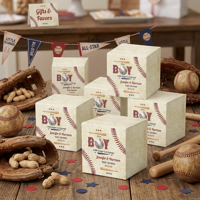 Jungs Vintag Baseball Baby Dusche Geschenkschachtel (Von Creator hochgeladen)