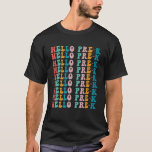 Jungs vor K Hallo Erster Tag des Pre-K Lehrers zur T-Shirt