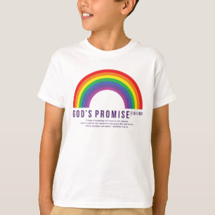 Jungs weißer T - Shirt Rainbow Gottes Versprechen 