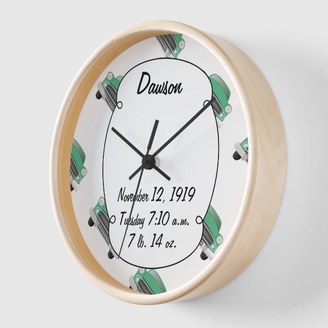 Jungs Zimmer Classic Car Geschenke Sweet Green Ret Wanduhr (Winkel)