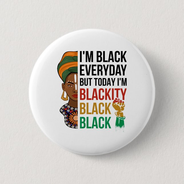 Jüngst bin ich schwarze Geschichte Afrikas Amer Button (Vorderseite)