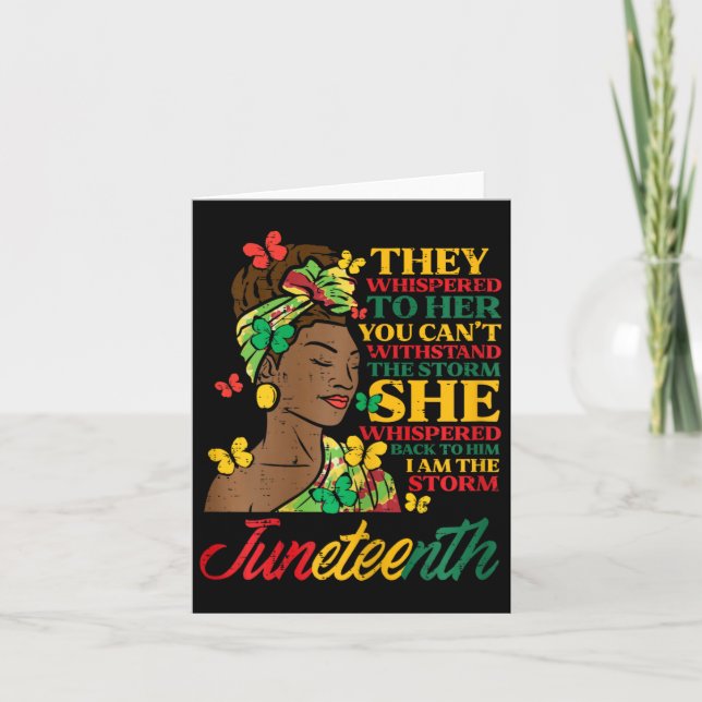 Jüngst flüsterten sie dir, dich nicht vor Sturmwom Karte (Vorderseite)