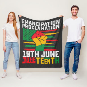 Jüngste Emanzipation Proklamation Schwarze Freihei Fleecedecke