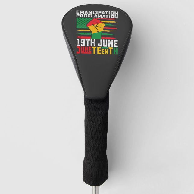 Jüngste Emanzipation Proklamation Schwarze Freihei Golf Headcover (Vorderseite)