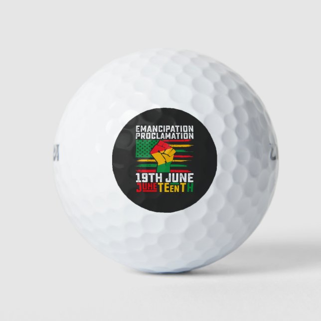 Jüngste Emanzipation Proklamation Schwarze Freihei Golfball (Vorderseite)