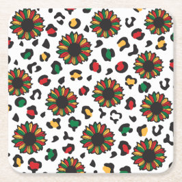 Jüngste feiern schwarze Geschichte melanin Familie Rechteckiger Pappuntersetzer