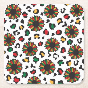 Jüngste feiern schwarze Geschichte melanin Familie Rechteckiger Pappuntersetzer