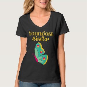 Jüngste Schwester Butterfly Kinder Niedlich Si T-Shirt