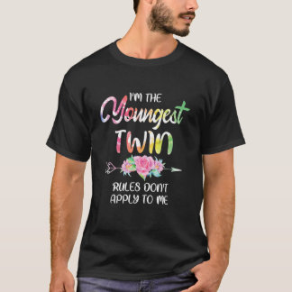 Jüngste Twin Sibling Geburtstag Funny Twins Matchi T-Shirt