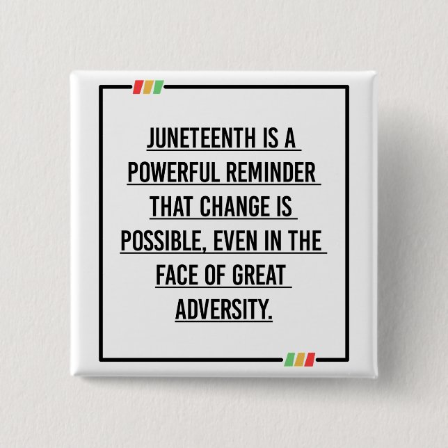Jüngste Zitate, Freiheit der afroamerikanischen. Button (Vorderseite)