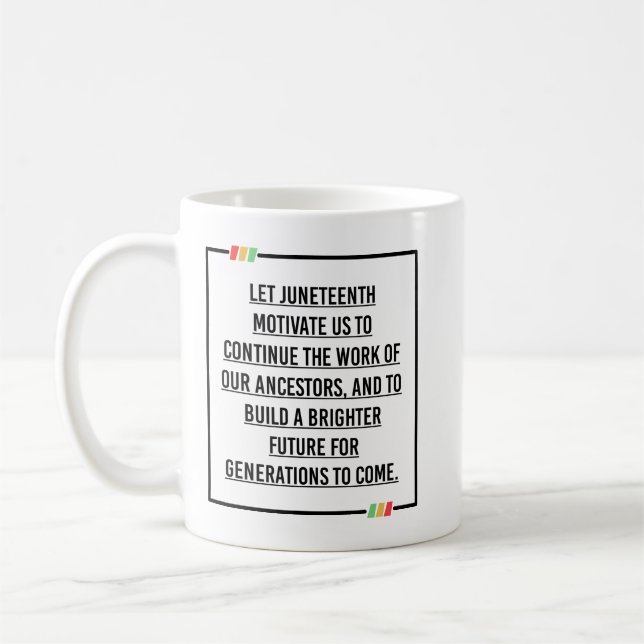 Jüngste Zitate, Freiheit der afroamerikanischen. Kaffeetasse (Links)
