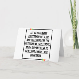 Jüngste Zitate, Freiheit der afroamerikanischen. Karte