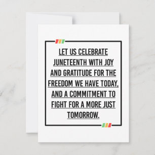 Jüngste Zitate, Freiheit der afroamerikanischen. Save The Date