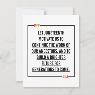 Jüngste Zitate, Freiheit der afroamerikanischen. Save The Date