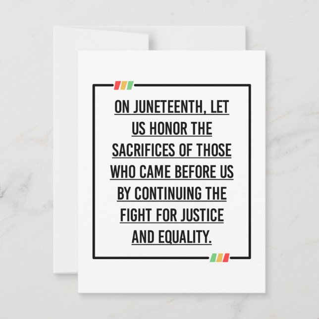 Jüngste Zitate, Freiheit der afroamerikanischen. Save The Date (Vorderseite)