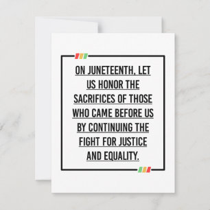 Jüngste Zitate, Freiheit der afroamerikanischen. Save The Date