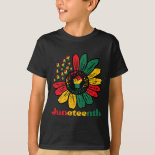 Jungsteinziger Afrikanischer Sonnenblumen Fists Mä T-Shirt