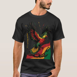 Jungsteinziger Freiheitsvogel aus offenen Ketten T-Shirt