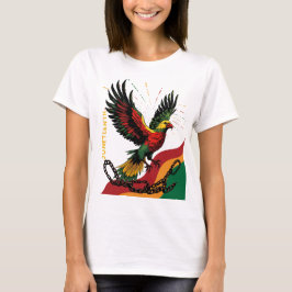 Jungsteinziger Freiheitsvogel aus offenen Ketten T-Shirt