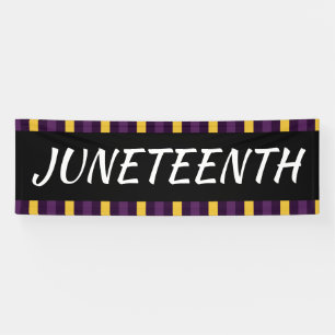 Jungsteinziger Lila-Yellow-Black-Freedom-Feier Banner