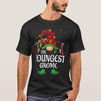 Jüngster Gnom Buffalo Rot Kariert passende Familie T-Shirt