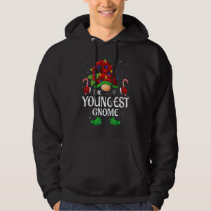 Jüngster Gnom Büffel Rot Kariert Passende Familie Hoodie