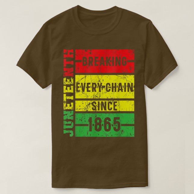 Jüngstes Breaking Jede Kette seit 1865 Black P T-Shirt (Design vorne)