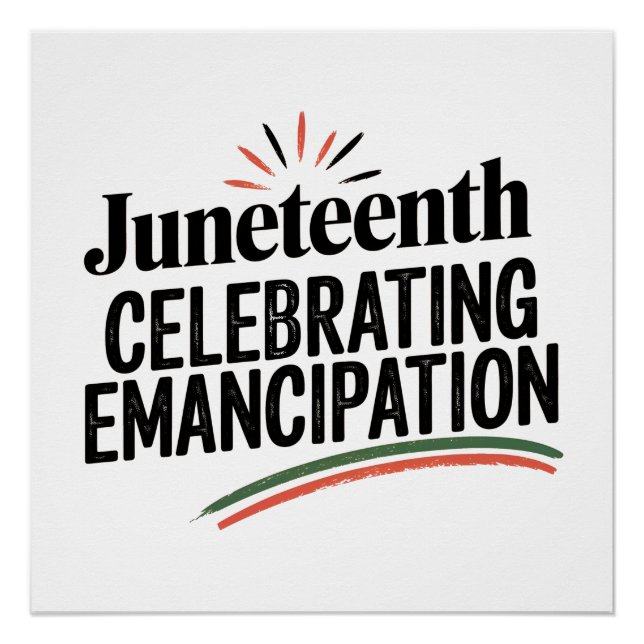 Jüngstes Jahr feiert Emanzipations-Freiheitsdesign Poster (Vorderseite)